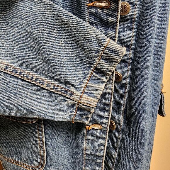 Vintage BILL BLASS Chore Coat Jean Jacket Women's Size Medium - Picture 8 of 10